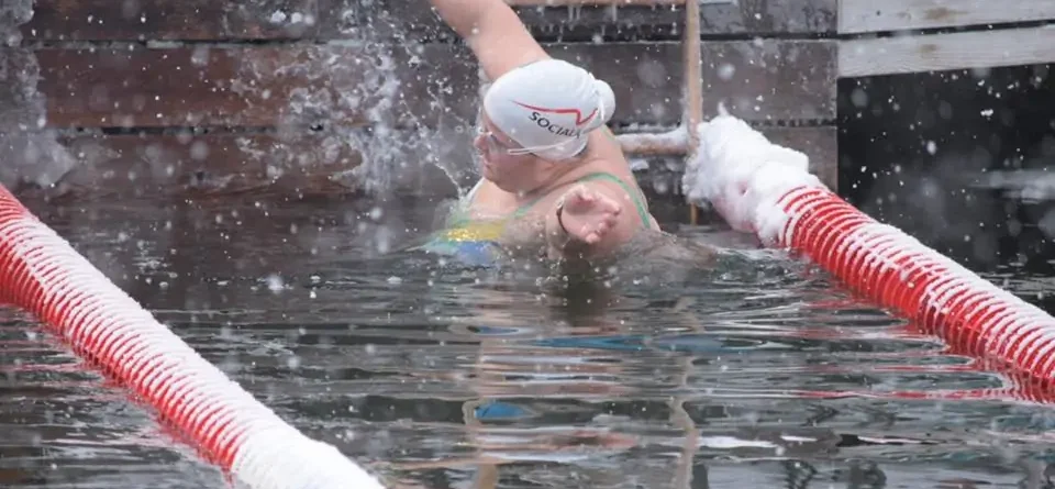 Eisschwimm WM in Burghausen